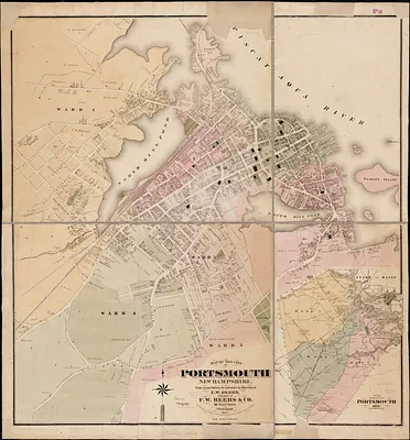 Map of the city of Portsmouth New Hampshire