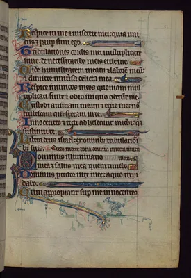 Leaf from Hours and Psalter