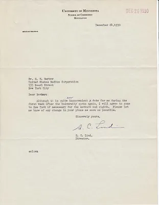 Letters Received to H.H. Barker, December 24, 1930
