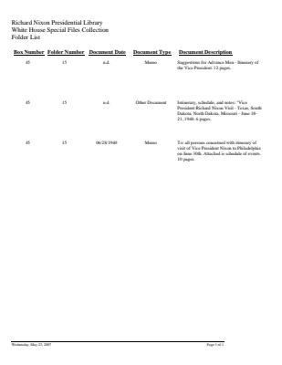 WHSF: Returned, 45-15