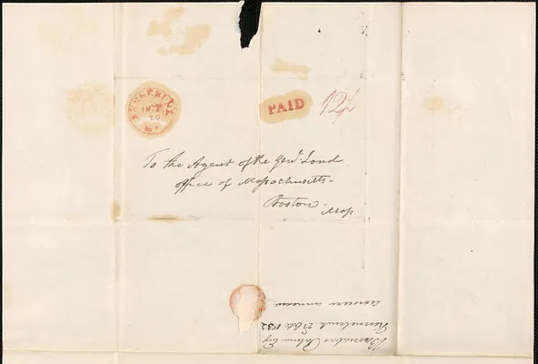 Barnabas Palmer to Agent of the Land Office, 23 October 1832