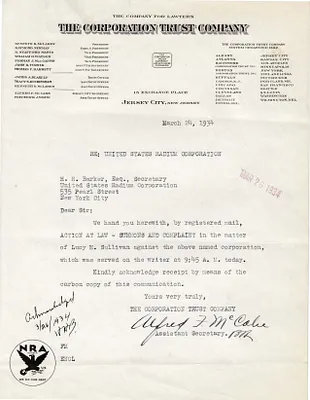 Letters Received to H.H. Barker, March 24, 1934