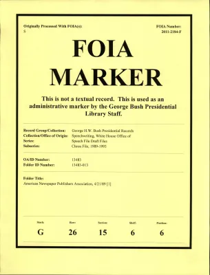 American Newspaper Publishers Association, 4/21/89 [1]