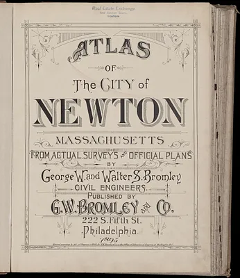 Atlas of the city of Newton, Massachusetts