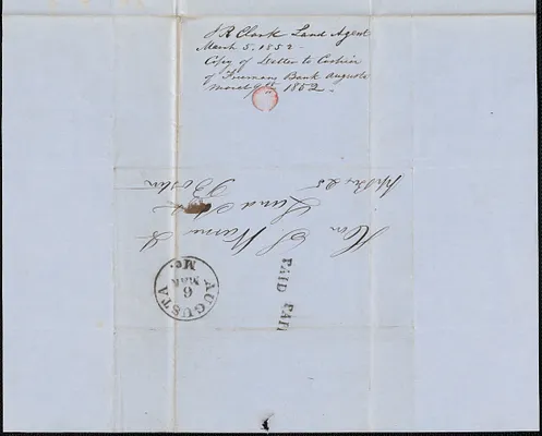 A. P. Morrill and Isaac R. Clark to Samuel Warner, 5 March 1852