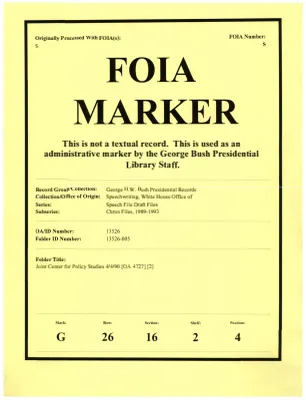 Joint Center for Policy Studies 4/4/90 [OA 4727] [2]
