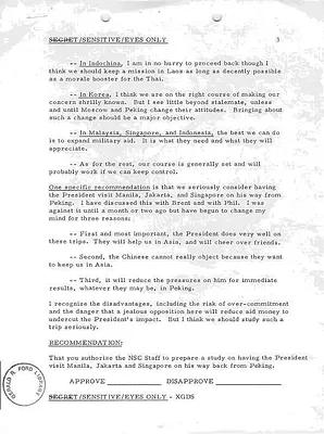 Memorandum Regarding the Situation in Asia