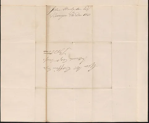 John Hodgdon to George Coffin, 26 December 1840