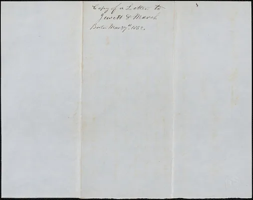 Copy of a letter from Samuel Warner to Jewett and March, 27 March 1852