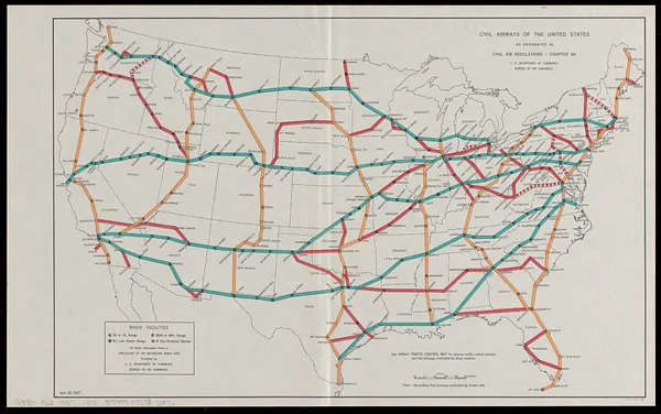 Civil airways of the United States as designated in Civil Air Regulations - chapter 60