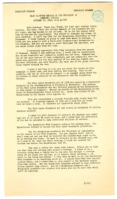Press Release, Rear Platform Remarks by President Harry S. Truman at Hammond, Indiana