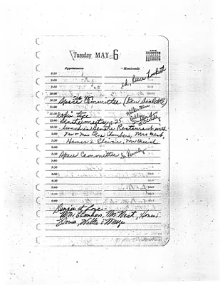 Lyndon Johnson's 1958 Desk Diary, beginning 5/6/1958