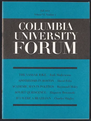 Herbert Brutus Ehrmann Papers, 1906-1970. Sacco-Vanzetti. Columbia University Forum, Fall 1963: David Felix article; Winter 1964: letters to editor. Box 10, Folder 12, Harvard Law School Library, Historical & Special Collections