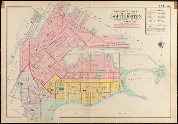 Outline & index map of South Boston, wards 9 & 10 and part of 11, city of Boston