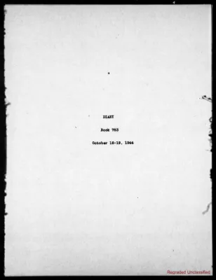 Volume 783, October 18 – October 19, 1944