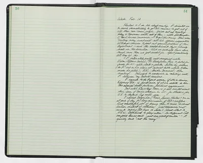 Handwritten journal entry for February 12, 1969
