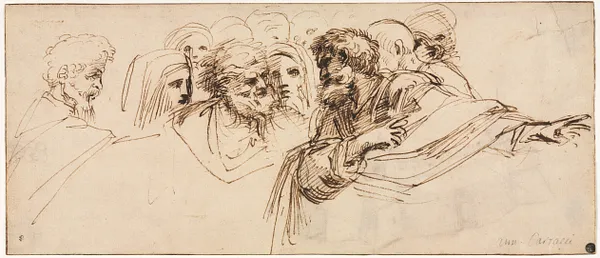 Study of Heads (recto)