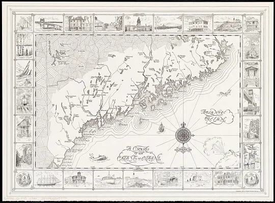 A chart of the coast of Maine