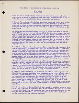Traditions of the Lexington Civil Rights Committee