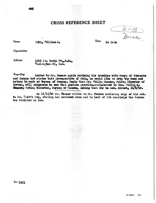 Cross Reference Memorandum