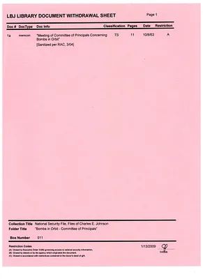 Bombs in Orbit - Committee of Principals