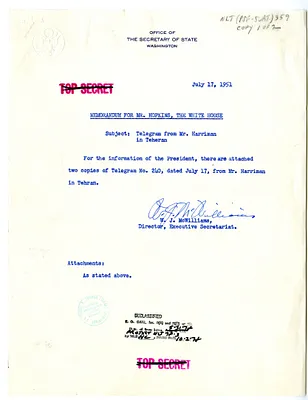Memorandum from W. J. McWilliams to William Hopkins