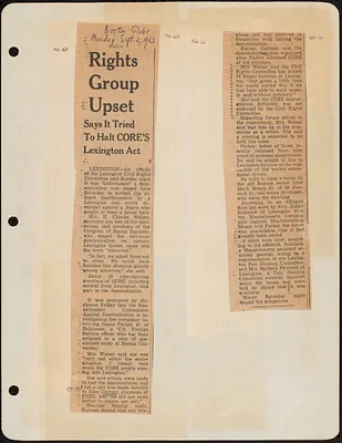 Boston Globe news clippings