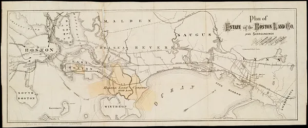 Plan of estate of the Boston Land Co. and surroundings