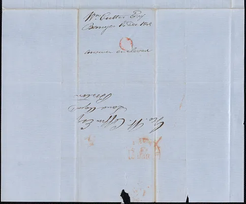 William Cutter to George Coffin, 14 December 1849