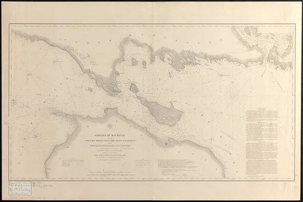 Straits of Mackinac with the approaches thereto from Lakes Huron and Michigan and the entrance by the Détour Passage to the St. Mary's River