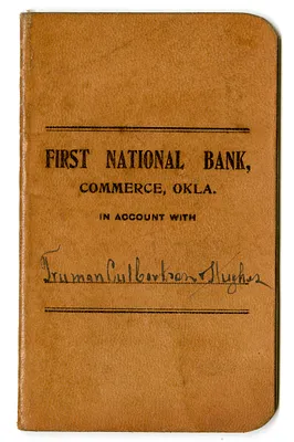Account Book for Truman, Culbertson, & Hughes, First National Bank, Commerce, Oklahoma