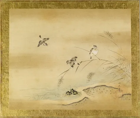 Grey Birds and Dry Reeds