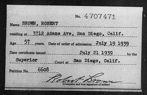 Brown, Robert - 1939