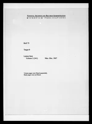 Letters Sent Volume 2 (341), Mar.-Dec. 1867