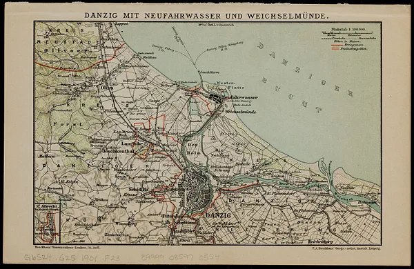Danzig mit Neufahrwasser und Weichselmünde
