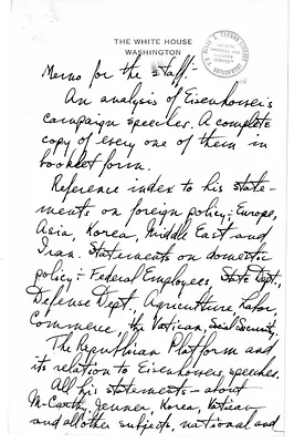 Longhand Note of President Harry S. Truman