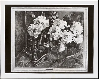 Peonies, acrylic on Masonite by W. Lester Stevens, c. 1966 prize
