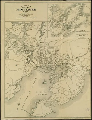 Map of the city of Gloucester, Mass