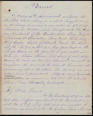 Narrative of his war record