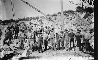 Quarry workers, Milford MA