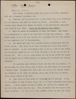 [Elizabeth Glendower Evans] typed letter (copy) to [John] Codman, [Boston, Mass., September 1924]