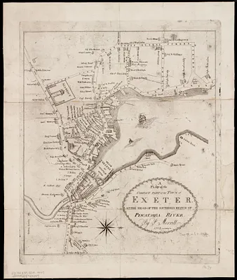 A plan of the compact part of the town of Exeter, at the head of the southerly branch of Piscataqua River