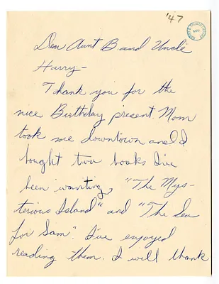 Letter from David Wallace to Bess and Harry S. Truman