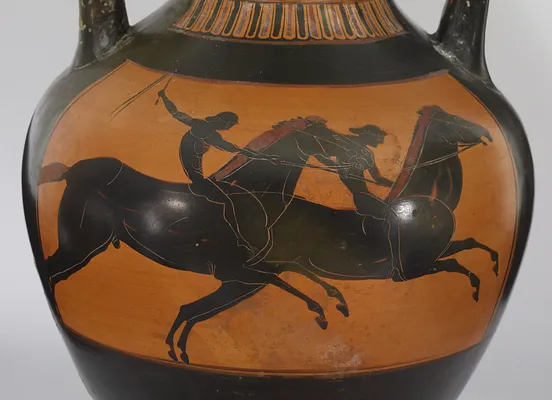 Pseudo-Panathenaic Amphora with Horse Race