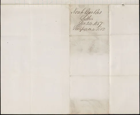 Noah Barker to W. A. Harrington, 24 December 1857