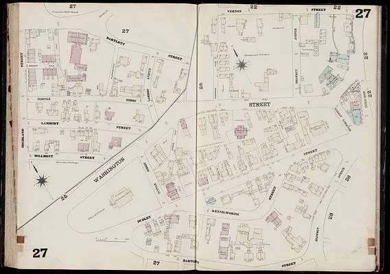Insurance map of Charlestown : portions of Roxbury (now annexed to Boston) and Cambridge
