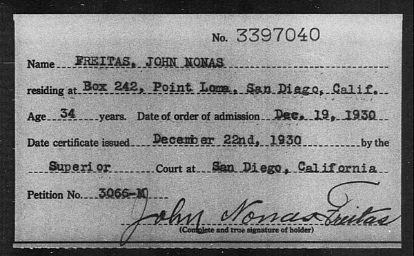 Freitas, John Nonas - 1930