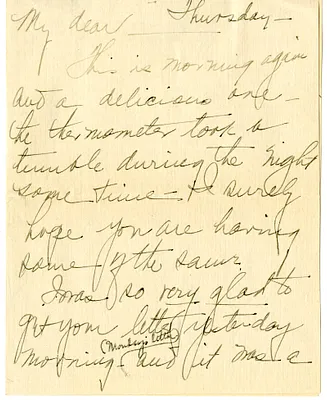 Letter from Bess W. Truman to Harry S. Truman
