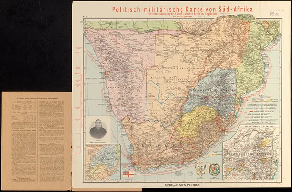 Politisch-militärische karte von Süd-Afrika