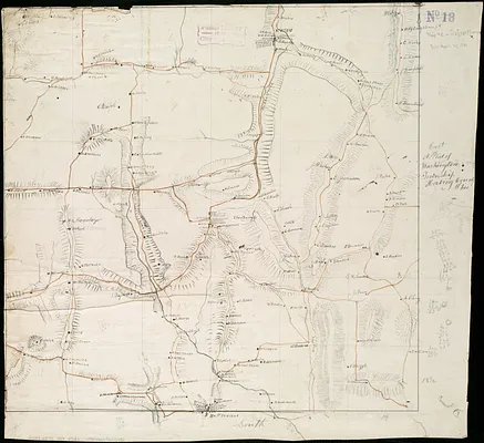 A plat of Washington Township, Hocking County Ohio